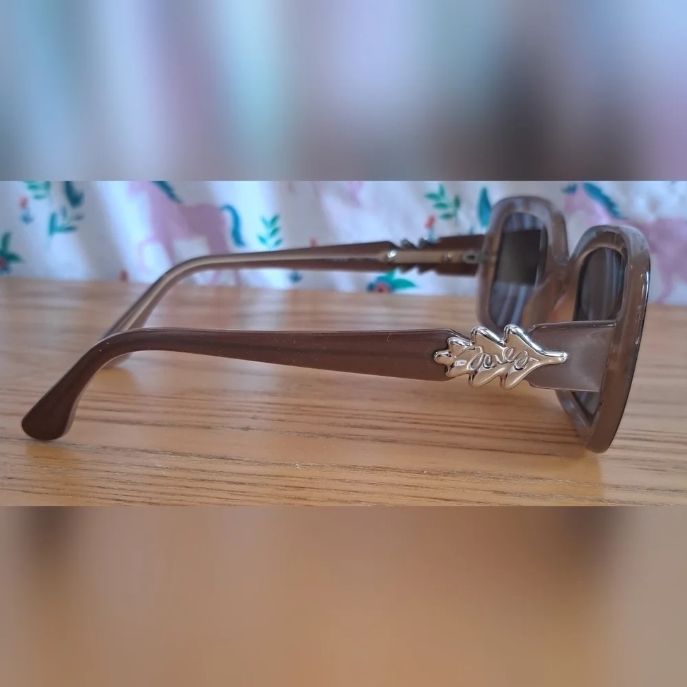 Vintage Ines De La Fressange Olive Square Casual Everyday Glasses Sunglass Frame